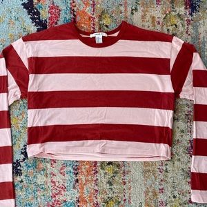 Striped cropped long sleeve